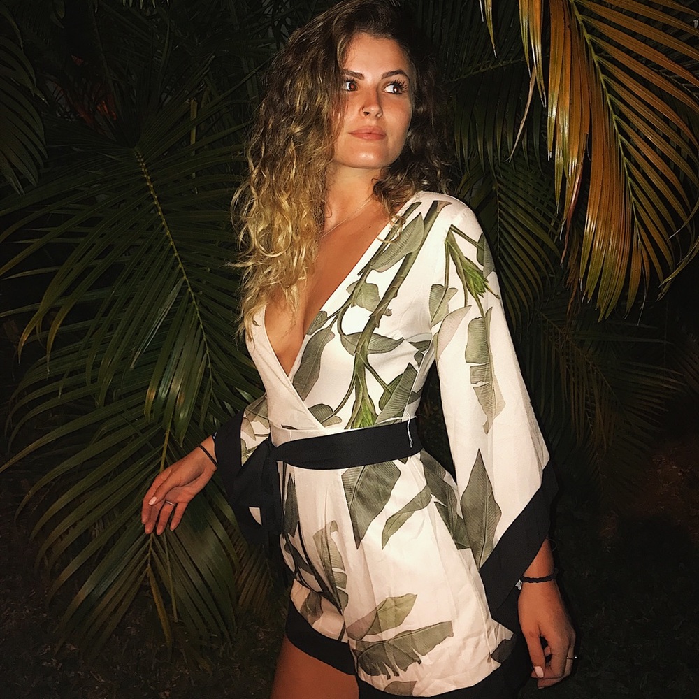 See Me Leaf Tropical Romper